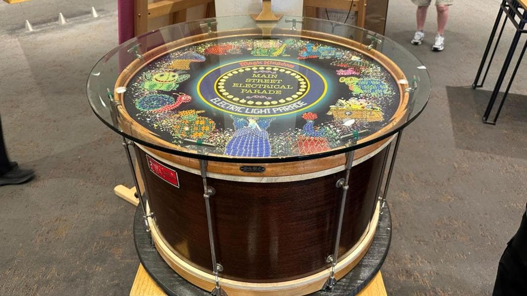 $20,000 Main Street Electrical Parade Drum Table Brings the Magic Home from Walt Disney World