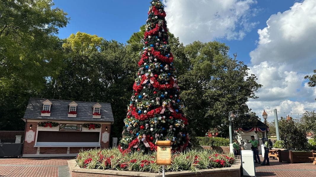 Storyteller Signs and More Set Up for 2025 EPCOT International Festival of the Holidays