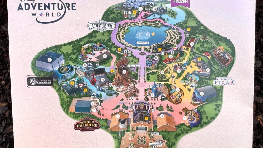 First Look at New Guidemap for Disneyland Paris Featuring Disney Adventure World