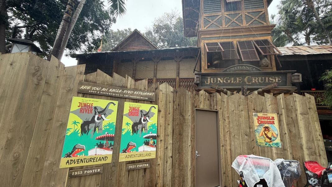 More Walls, Scrim, and Thematic Posters Added Outside of Disneyland’s Jungle Cruise