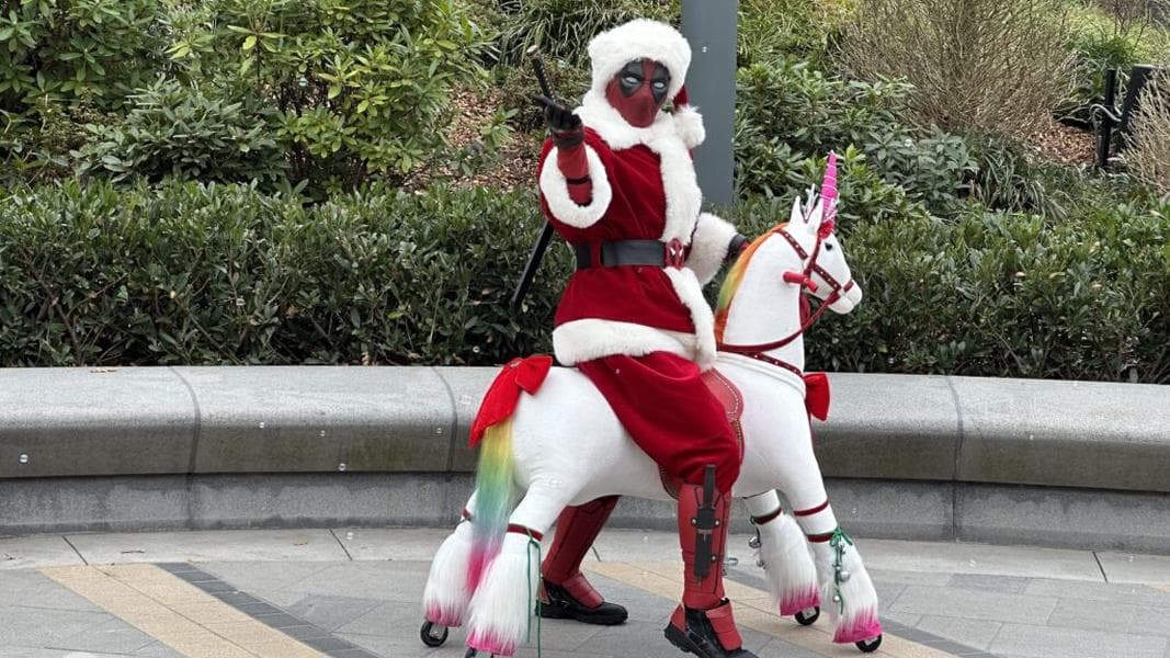 Deadpool brings Christmas chaos to Avengers Campus