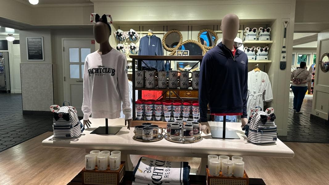 Disney’s Yacht Club Merchandise Including Mickey Mug & Apparel Debut at Resort