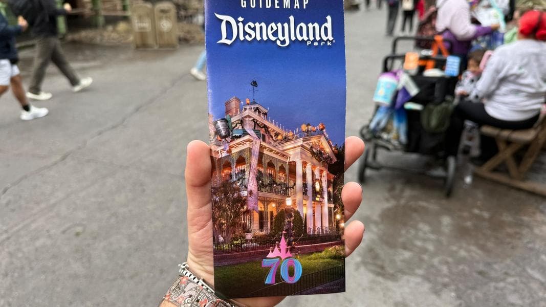 Disneyland Park Guidemap Changes Between Halloween and Christmas Seasons