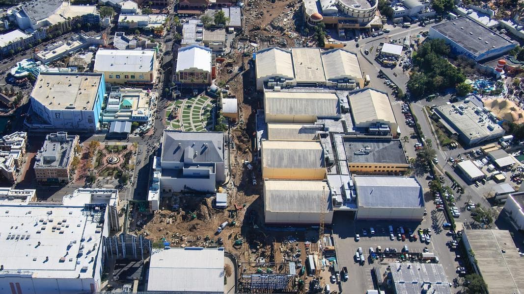 Aerial Photos at Universal Studios Florida Show Construction Progress on New Roller Coaster