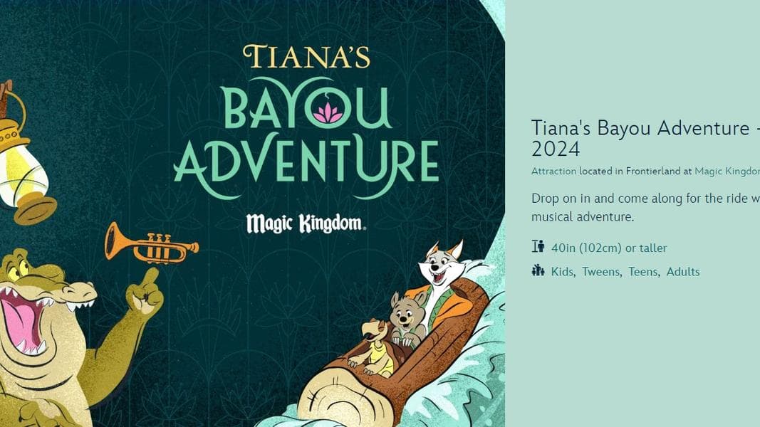 New Tiana’s Bayou Adventure Attraction Webpage Debuts