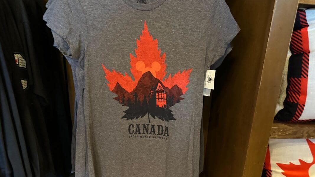 NEW Hidden Mickey Canada Pavilion T-Shirt Available at EPCOT