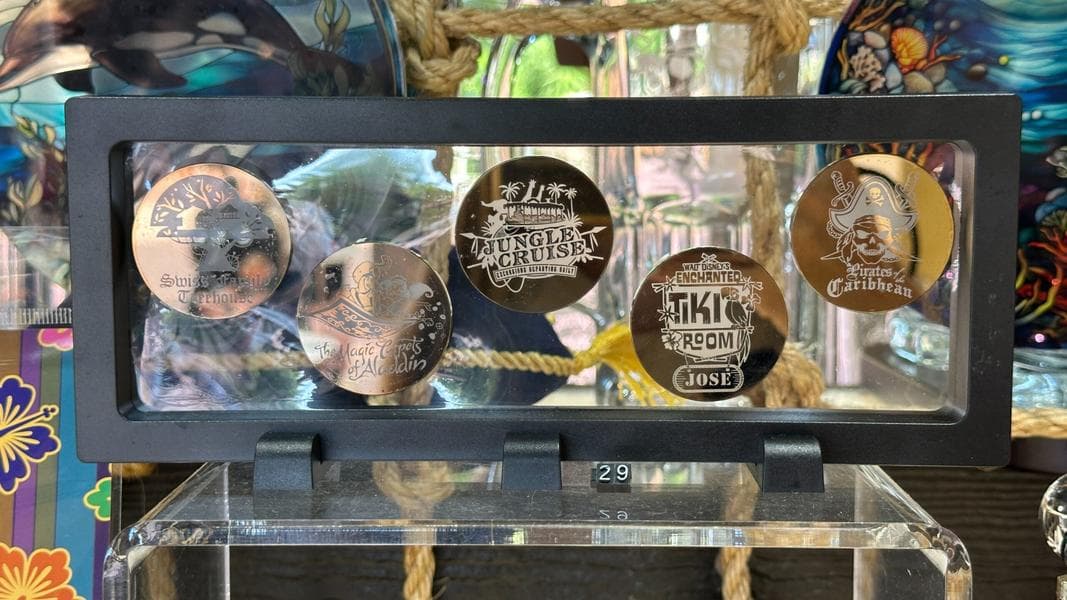 Adventureland Glass Coins by Arribas Brothers Make for Shiny Souvenirs in Walt Disney World