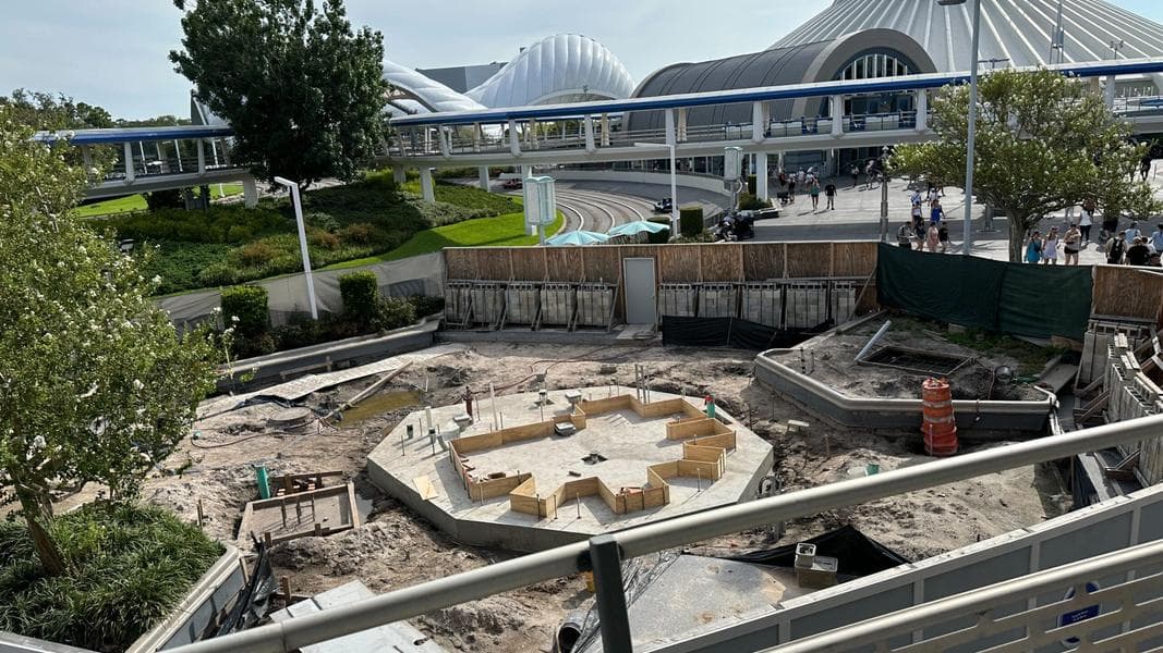 Framing Begins on New Structure at Former Cool Ship Location at Magic Kingdom