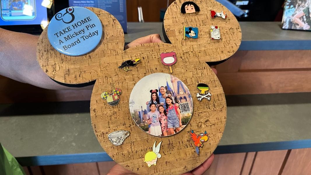 New Customizable Mickey Pin Board Available at Disney Springs