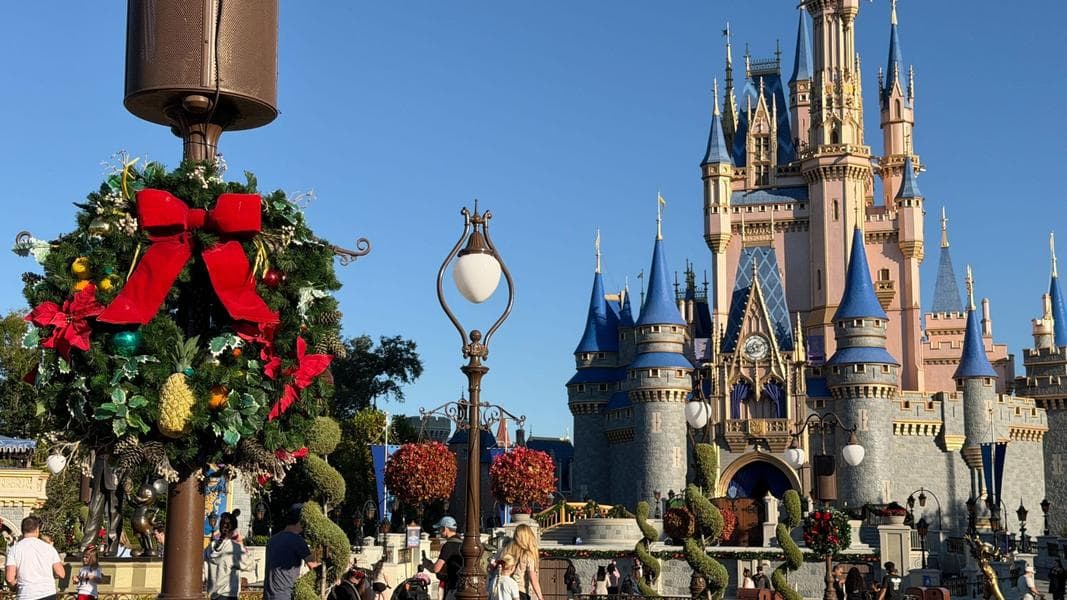 Christmas Decorations Arrive at Magic Kingdom Overnight for 2025 Holiday Season