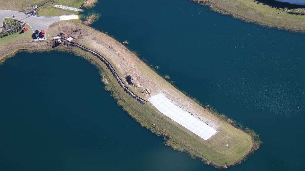 Concrete Added to Epic Universe Fireworks Launch Peninsula