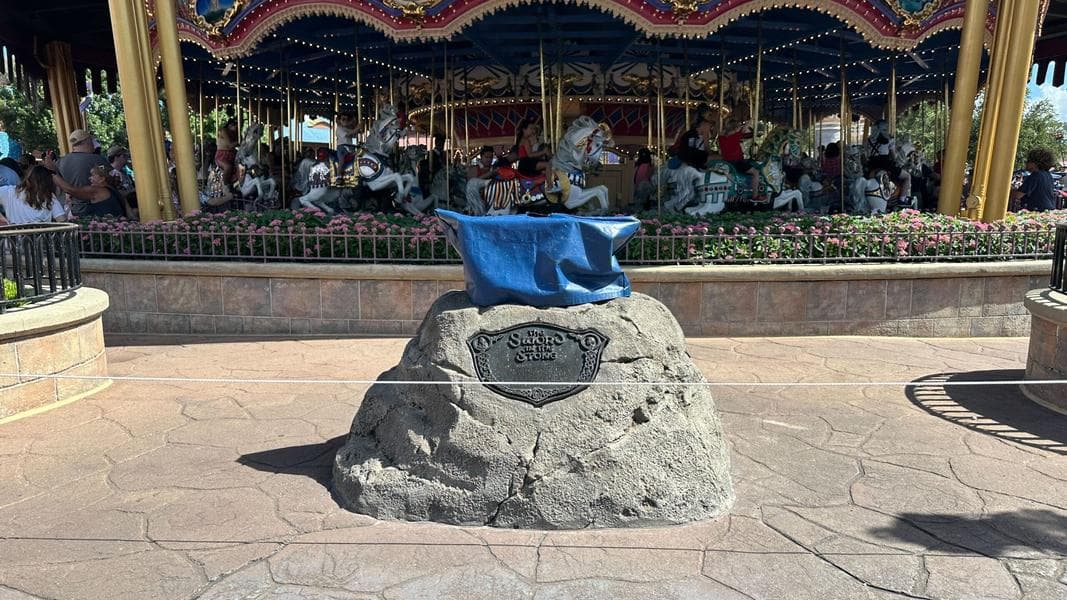 Sword Removed From the Stone for Refurbishment at Magic Kingdom