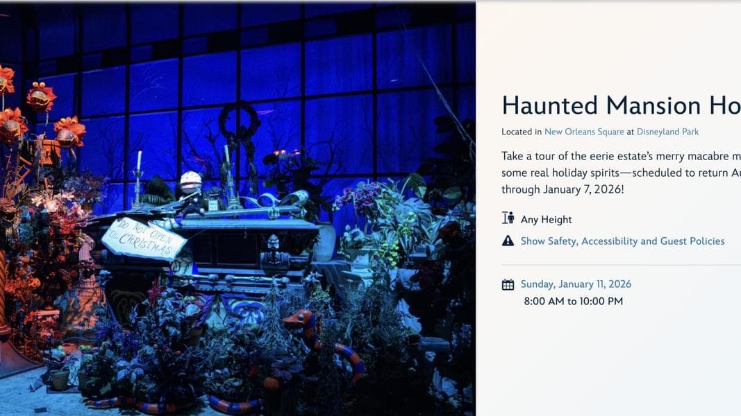 Haunted Mansion Holiday Leaving Disneyland January 12