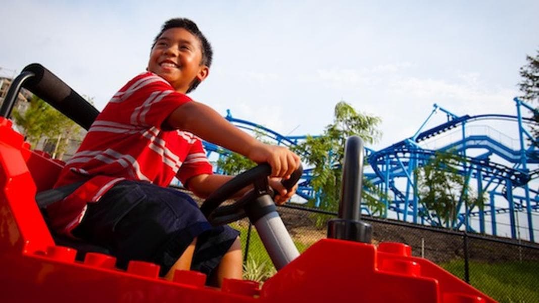 Lucky kids get to try our four Legoland Florida rides before the opening