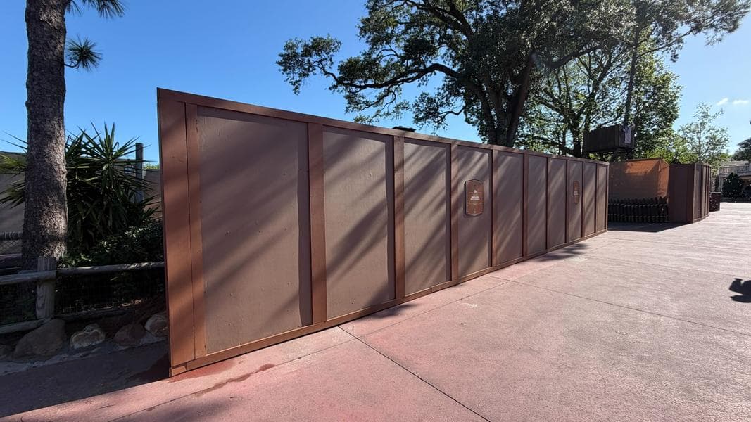 Construction Wall Erected Near Big Al’s at Magic Kingdom