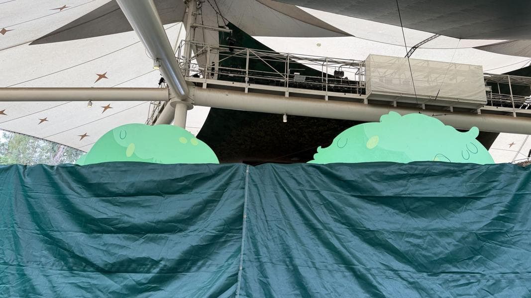 Fake Trees Installed for ‘Bluey’ Stage Show at Disneyland