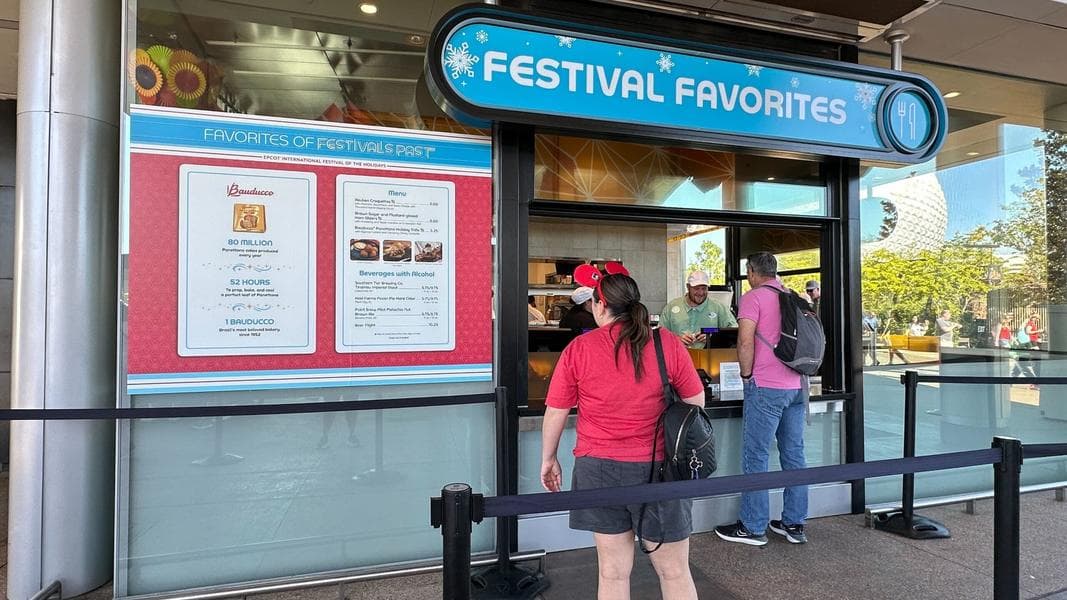 Festival Favorites Booth Opens EARLY for 2024 EPCOT International Festival of the Holidays