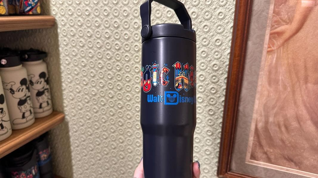 Orange Bird & Attractions Featured on Magic Kingdom Travel Tumbler
