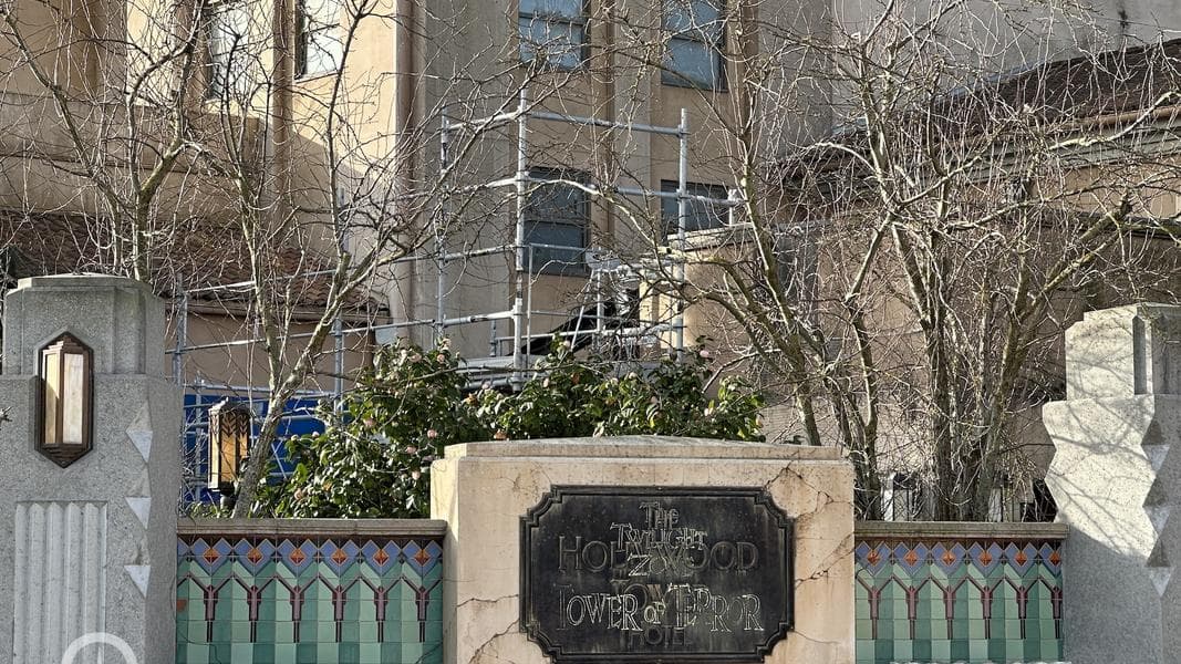 Updates near the Tower of Terror area in Walt Disney Studios Park