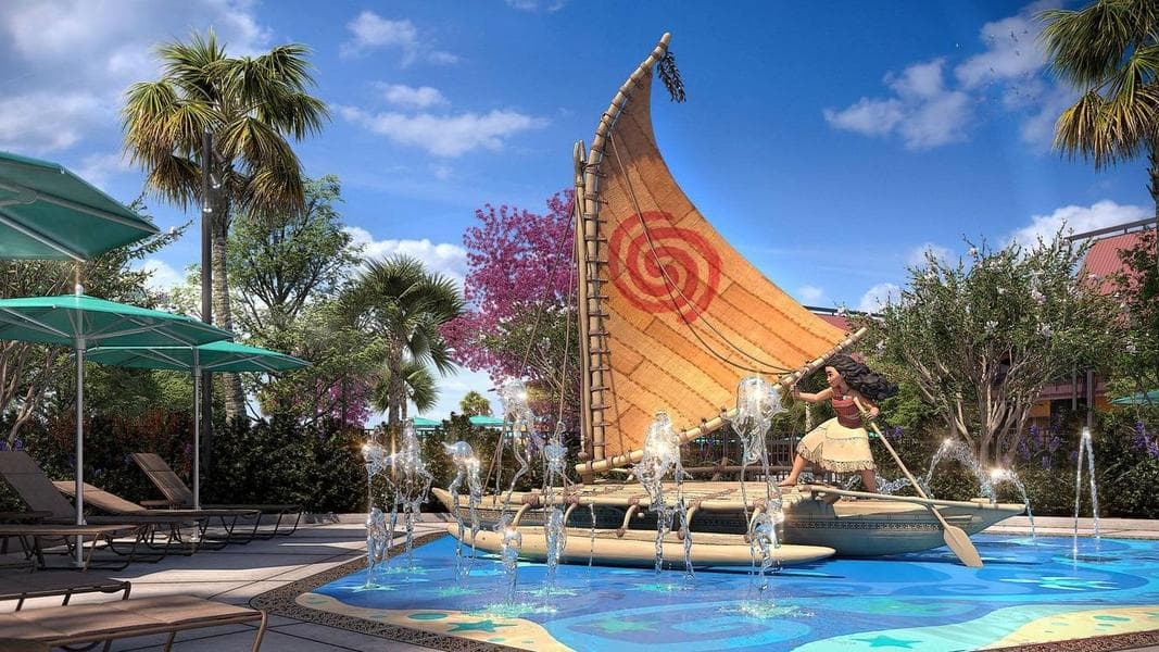 Moana Splash Pad and Wailulu Bar Officially Announced for Island Tower at Disney’s Polynesian Villas