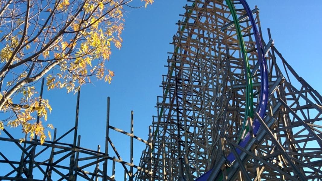 The Joker Construction Photos from Six Flags Discovery Kingdom