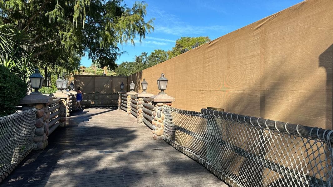 Rivers of America Construction Walls Expand at Magic Kingdom