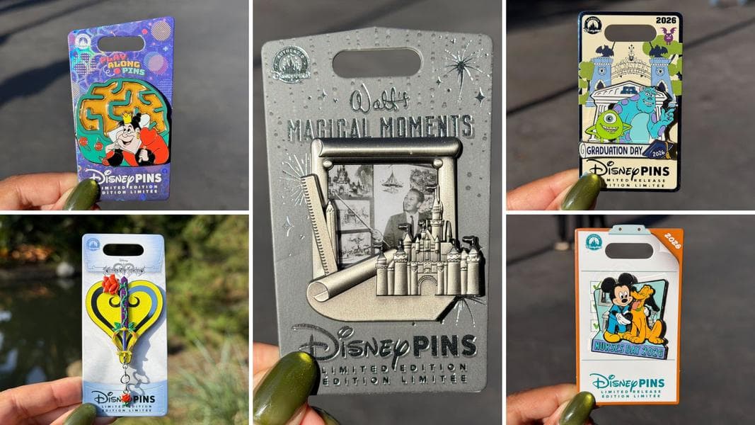 Disneyland Pin Tuesday: Sleeping Beauty Castle, Graduation, Nurses Day, Belle Keyblade