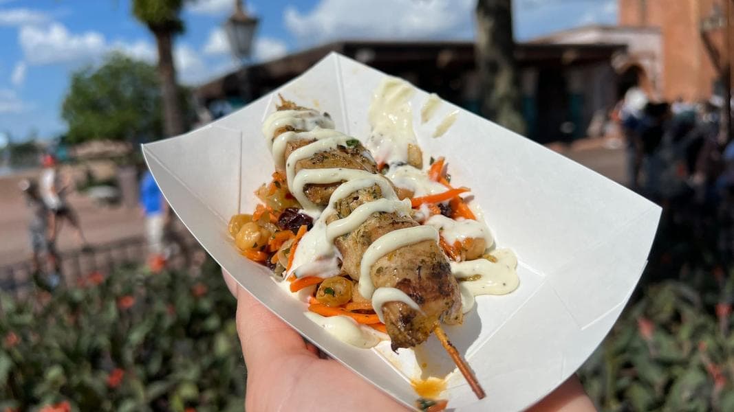 REVIEW: Spicy Chermoula Chicken Kabob Joins Returning Favorites at Tangierine Café: Flavors of the Medina for the 2022 EPCOT International Food & Wine Festival