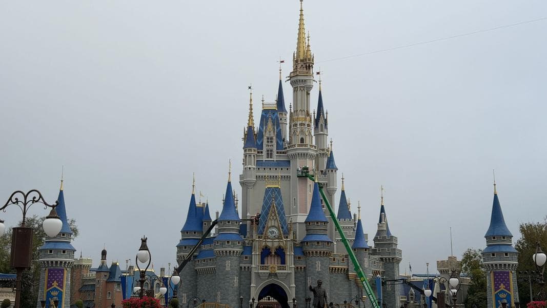 Pink Almost Completely Gone From Cinderella Castle at Magic Kingdom