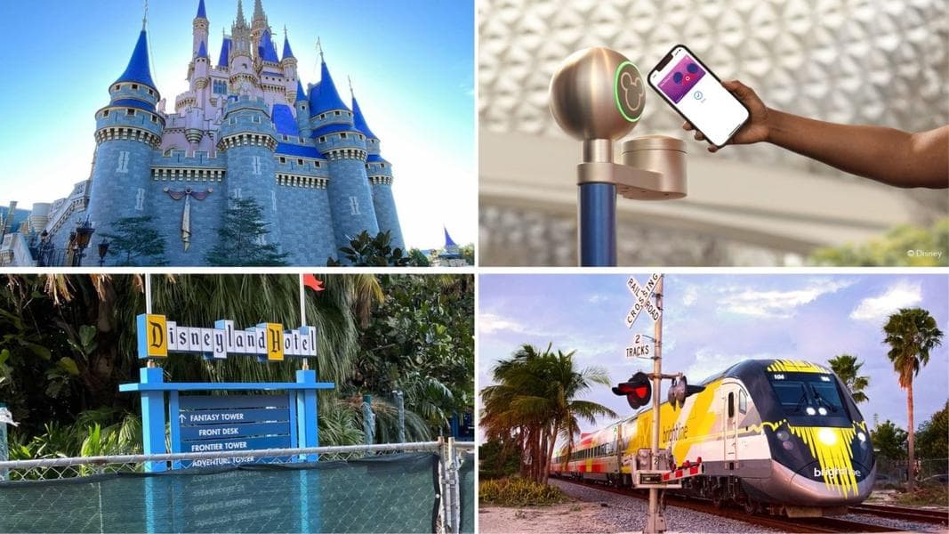 WDWNT Daily Recap (3/11/21): Disney MagicMobile Coming to Walt Disney World, Brightline Lays Options for Resort Line, Disneyland Hotel Fenced Off, First 50th Decorations on Cinderella Castle, and More
