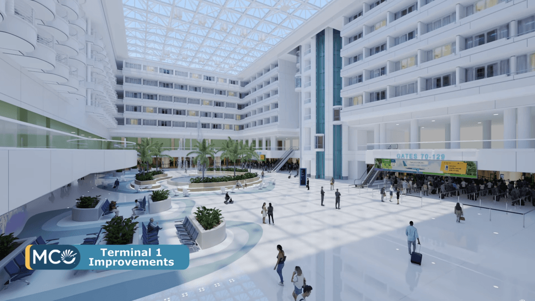 Phase 2 of Orlando International Airport Updates Includes Carpet Removal From Atrium