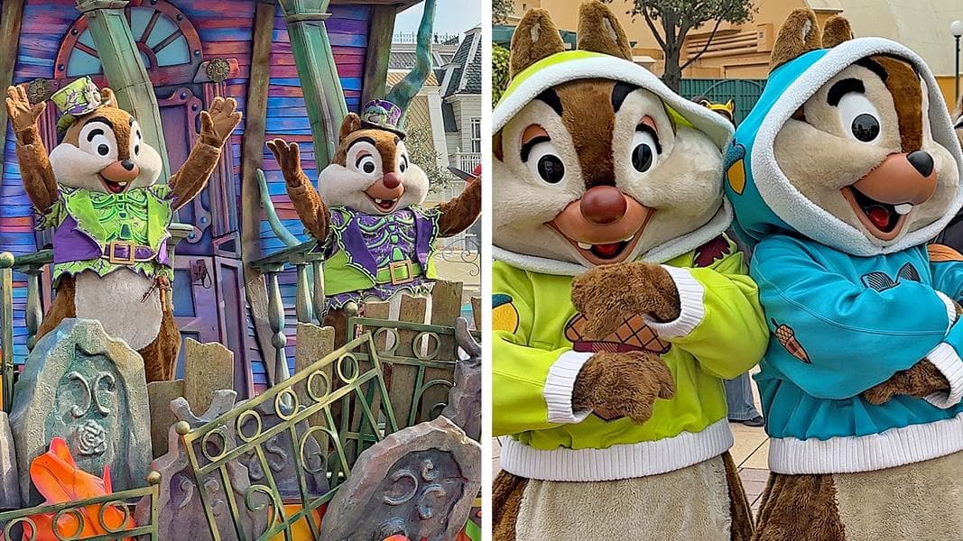 New Outfits for Chip and Dale at Disneyland Paris