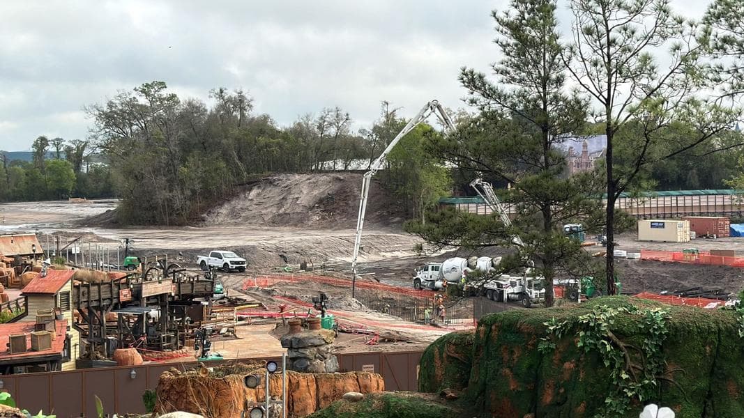 Concrete Pours Continue for Piston Peak Near Big Thunder Mountain in Magic Kingdom