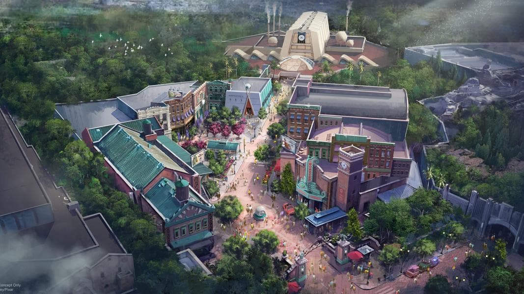 CONCEPT ART: MuppetVision Changing to Mostropolis, Mama Melrose’s to Become Harryhausen’s, & More Monsters Inc. Land Details