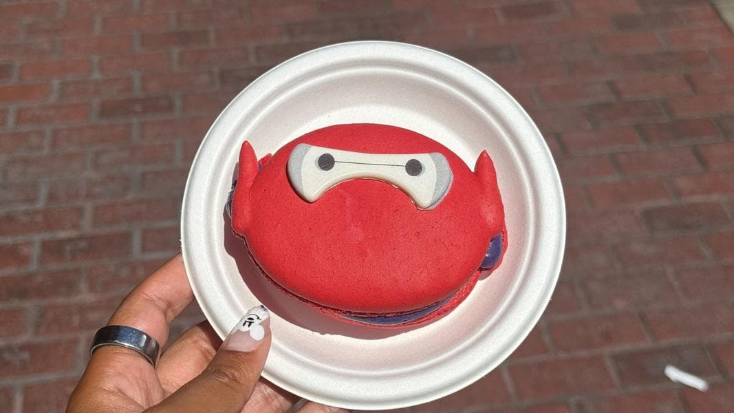 Adorable Ube Baymax Macaron at Disney California Adventure for Halloween 2025