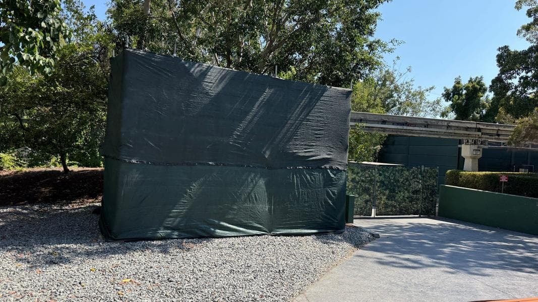 ‘Agrifuture’ Billboard on Disneyland Railroad Covered With Scrim