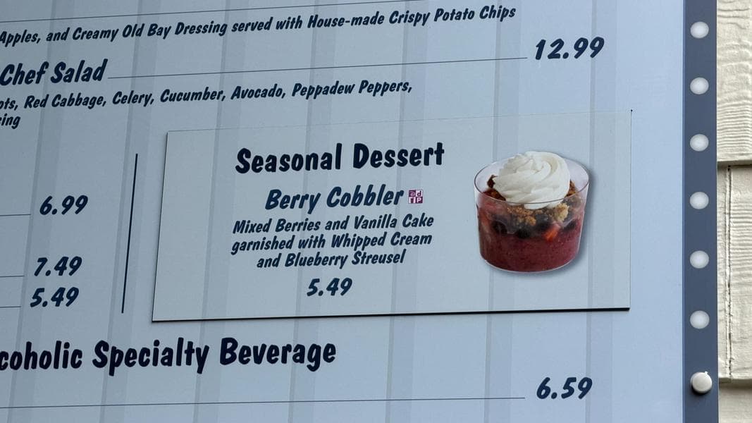 Review: Berry Cobbler At Disney’s Hollywood Studios Not A Star, Not A Flop Either