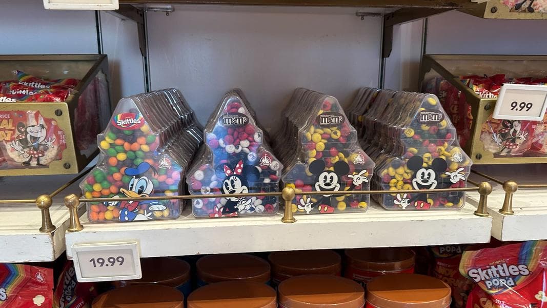 M&M’s & Skittles Candies Available in Castle-Shaped Travel Containers at Disney World