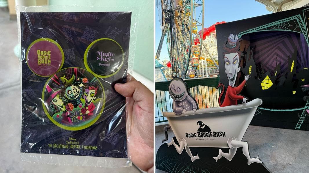 Magic Key Button Giveaway and Nightmare Before Christmas Photo Op at Oogie Boogie Bash 2025