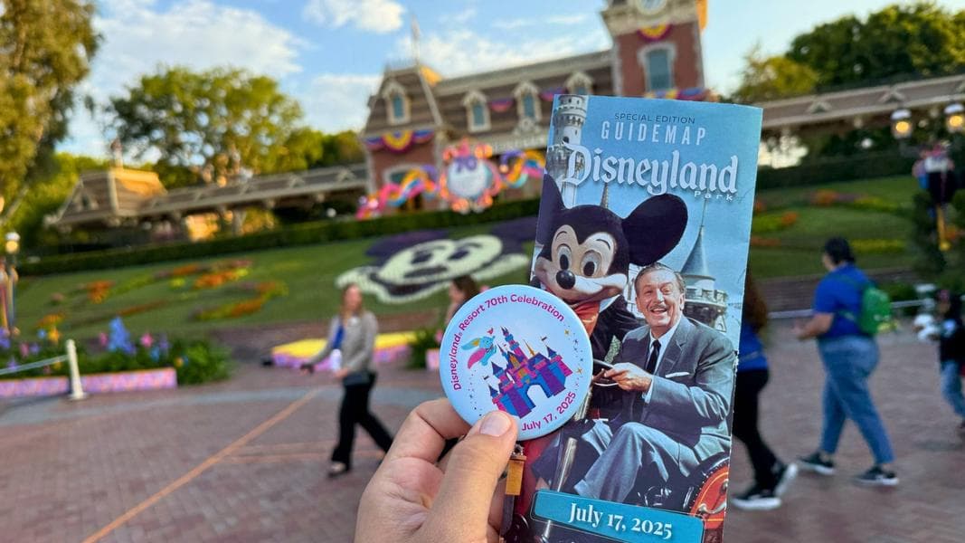FIRST LOOK at Commemorative Disneyland 70th Map and Buttons