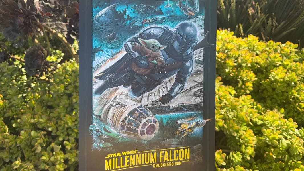 PHOTOS: Free ‘The Mandalorian & Grogu’ Millennium Falcon: Smugglers Run Attraction Poster at Disneyland