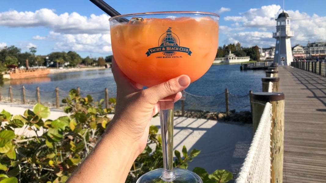 REVIEW: Giant New Disney’s Yacht and Beach Club Souvenir Glass Now Available with Specialty Cocktails from Hurricane Hanna’s Waterside Bar and Grill
