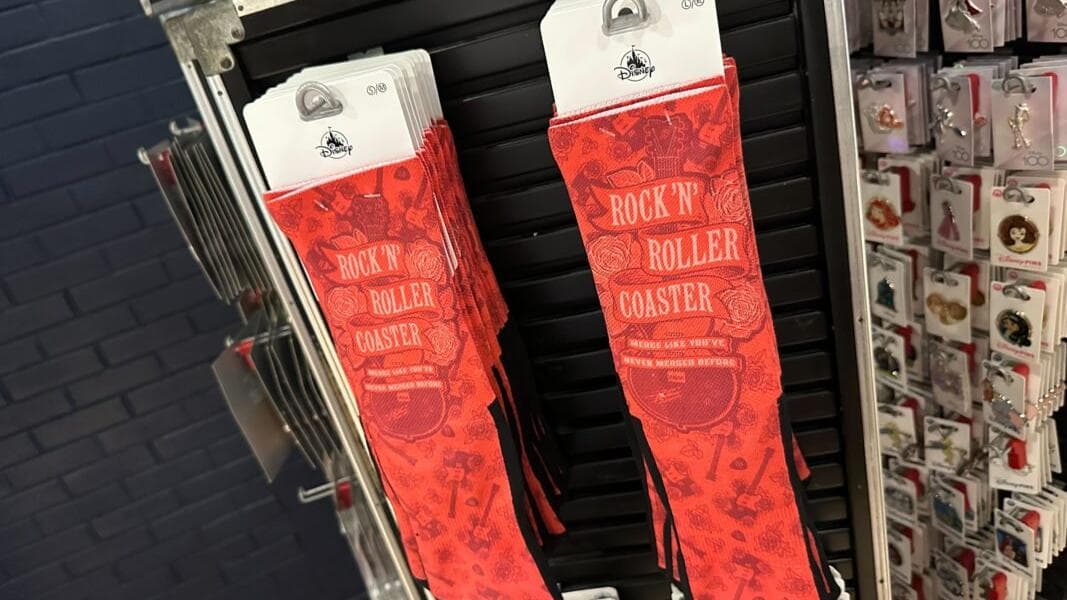 Traffic Bug You? Then Step On It With These New Rock ‘n’ Roller Coaster Graphic Socks at Walt Disney World