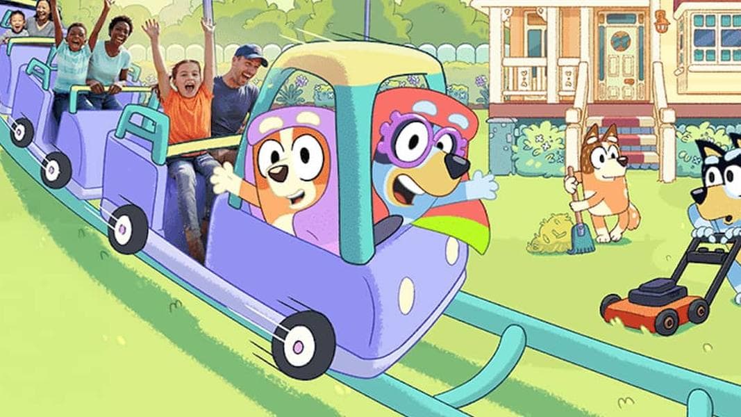 The new Bluey roller coaster gets a name