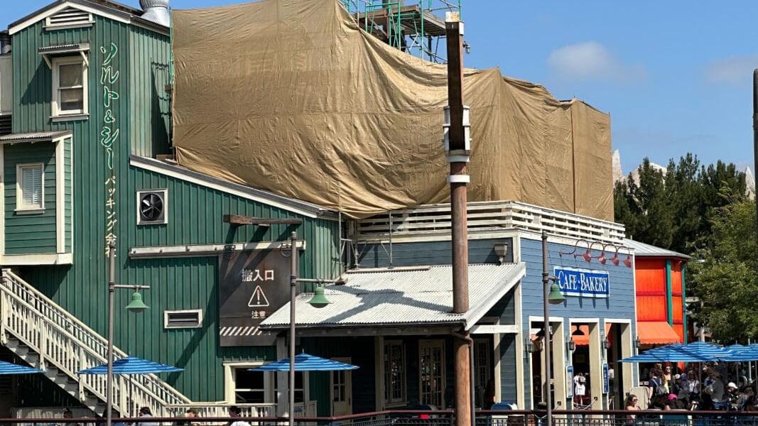 PHOTOS: Walls and Scrim Surround Boudin Bakery Tour as Pacific Wharf Becomes San Fransokyo at Disney California Adventure