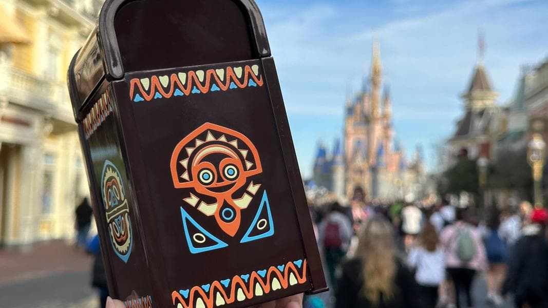 Polynesian Resort-Inspired Novelty Trash Can Container Available at Magic Kingdom