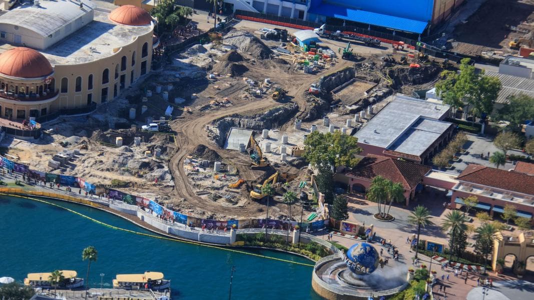 Aerial Photos Show Roller Coaster Construction at Universal Studios Florida