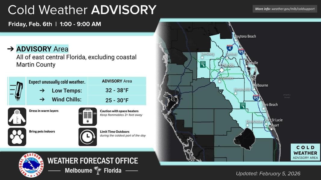 Cold Weather Advisory for Walt Disney World