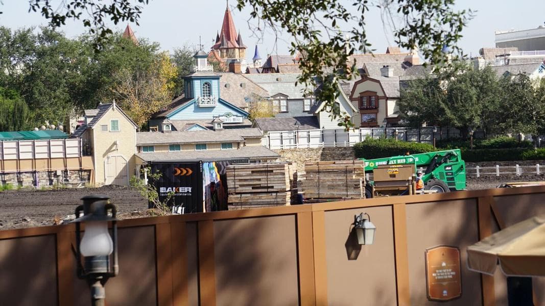 Concrete Poured Near Big Thunder Mountain, Construction Materials Arrive at Cars-Themed Land