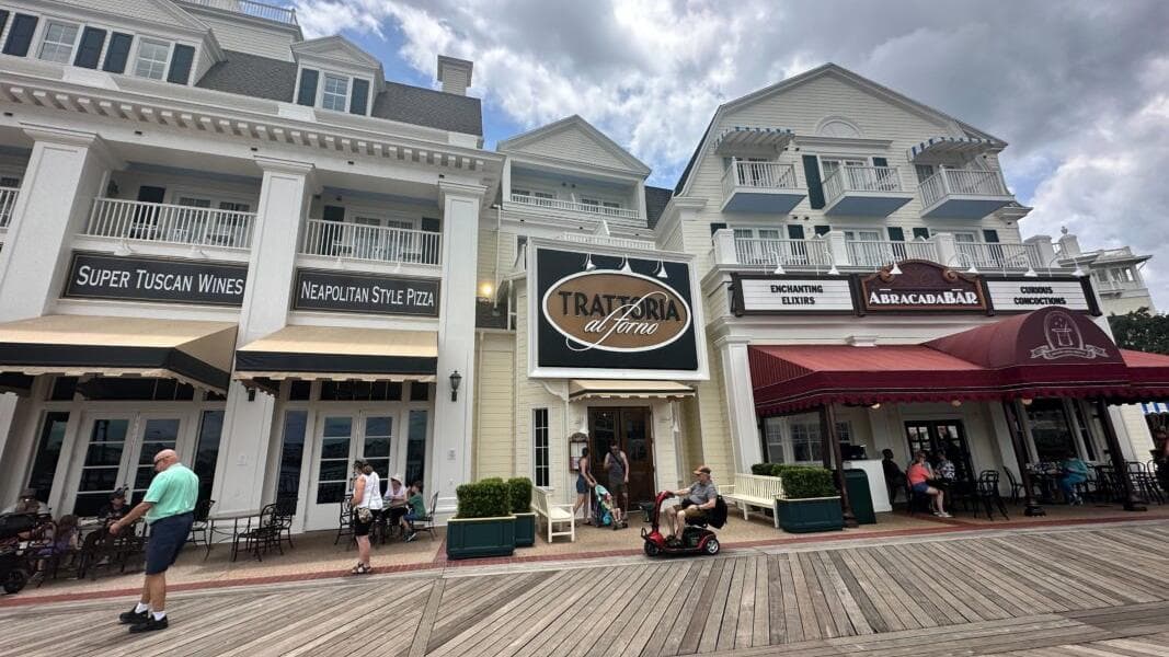 PHOTOS: Trattoria al Forno and Pizza Window Reopen After Exterior Refurbishment at Disney’s BoardWalk